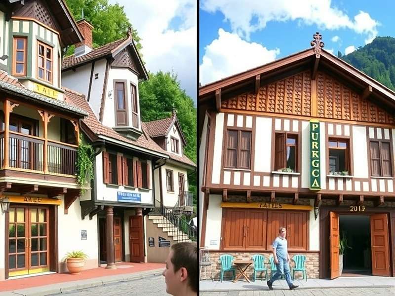 Comparison of Ginger Explorer scenes showing regional differences in architecture and clothing