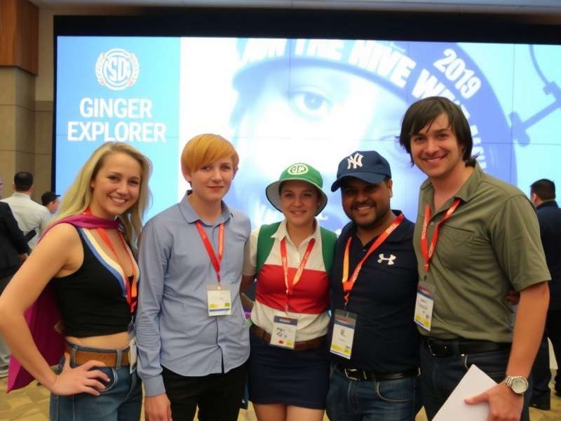 Ginger Explorer fans at a Mumbai meetup dressed as Ginger and other characters